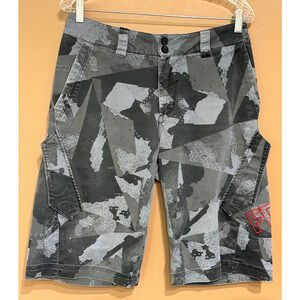 FOX Racing Shorts Mens 30x12 Gray Camo Cycling Performance Sergeant Baggy Cargo